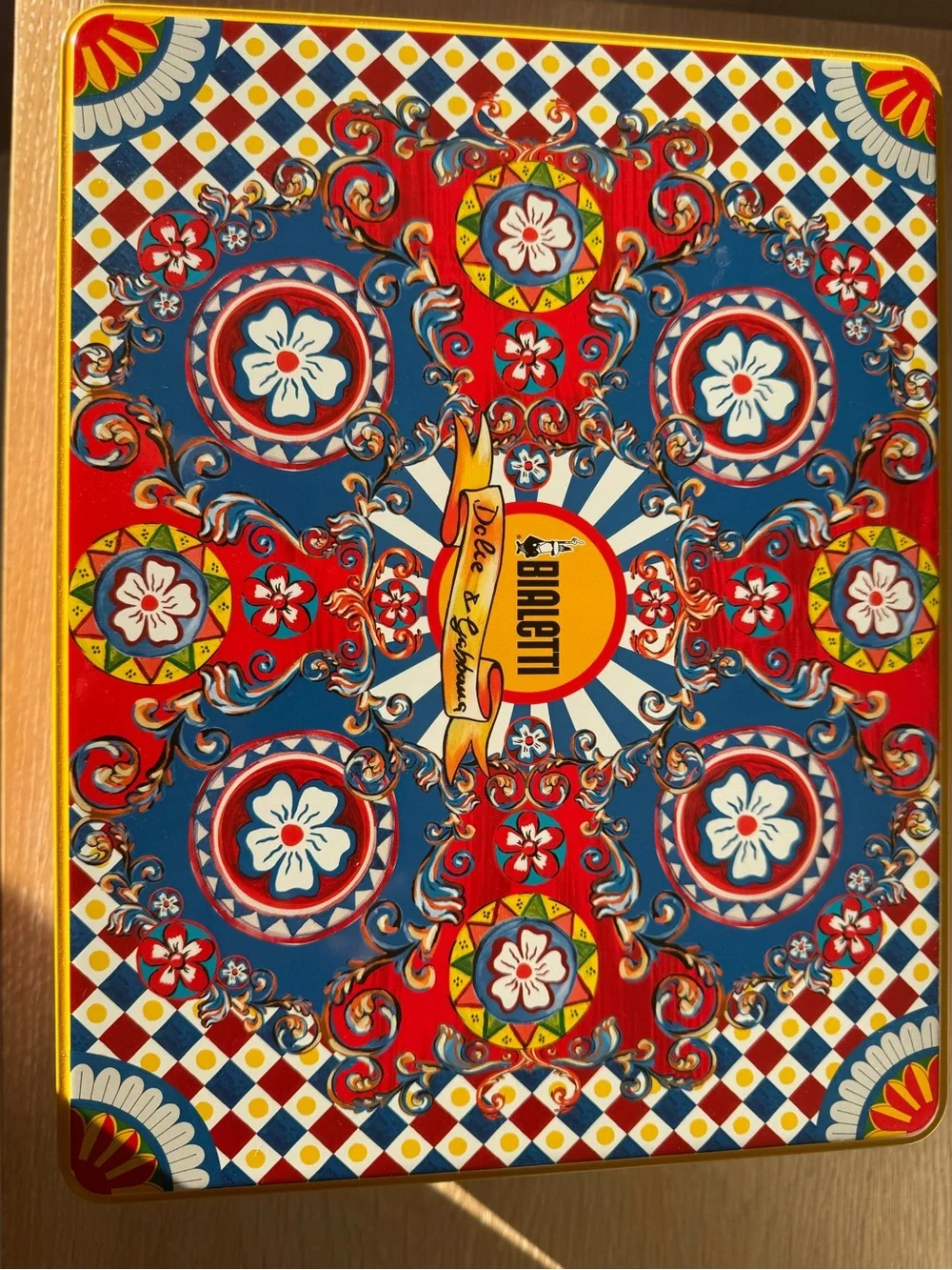 Dolce & Gabbana Decorative Multicolor Tin Storage Box